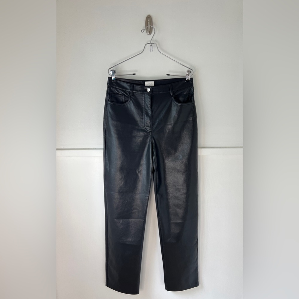 Aritzia Wilfred The Melina Black Vegan Leather Pants